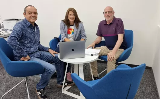 From left: Professor Vicent Moliner, Dr. Katarzyna Świderek, Professor Piotr Paneth