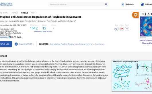 RNA-Inspired and Accelerated Degradation of Polylactide in Seawater.