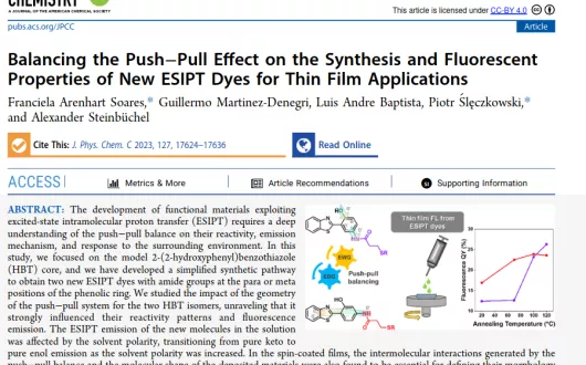 Balancing the Push–Pull Effect on the Synthesis and Fluorescent Properties of New ESIPT Dyes for Thin Film Applications