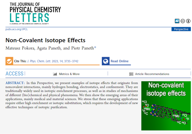 Non-Covalent Isotope Effects