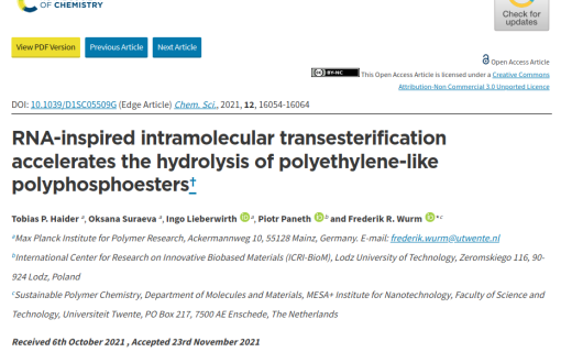 Rna Transesterification RNA-inspired intramolecular transesterification accelerates the ...